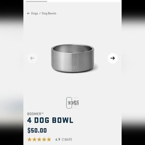 YETI Stainless Steel Pet Bowl